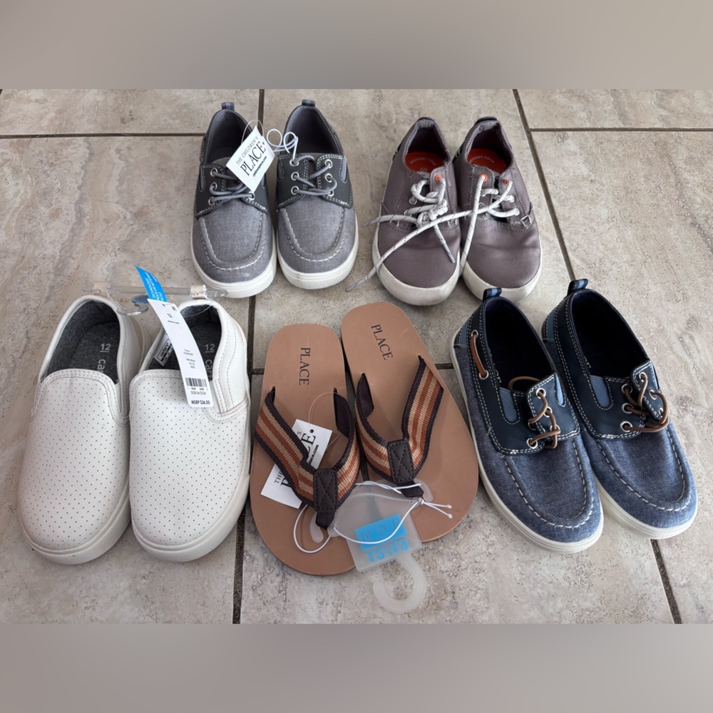 The Children's Place Kids Sneakers - Gray and Blue